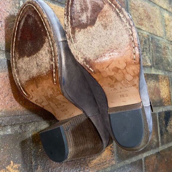 Rag & Bone New York Harrow leather distressed heeled ankle boots size 8.5 - Picture 10 of 10